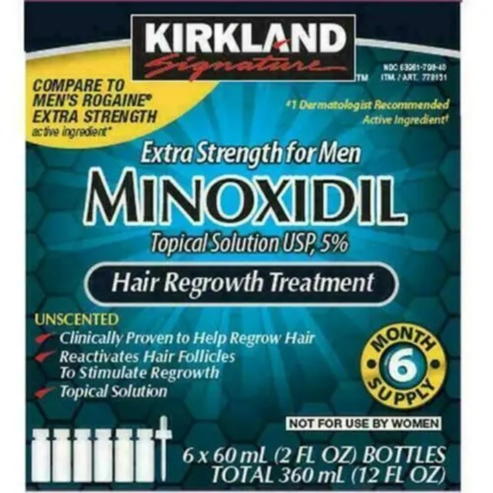 Kirkland Signature Hair Regrowth Treatment Extra Strength for Men, 5% Minoxidil